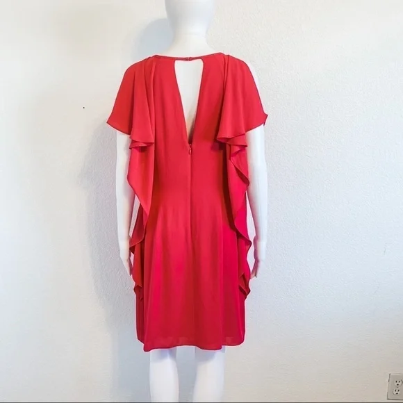 Laundry Shelli Segal Pink Ruffle Shift Dress - Picture 3 of 4
